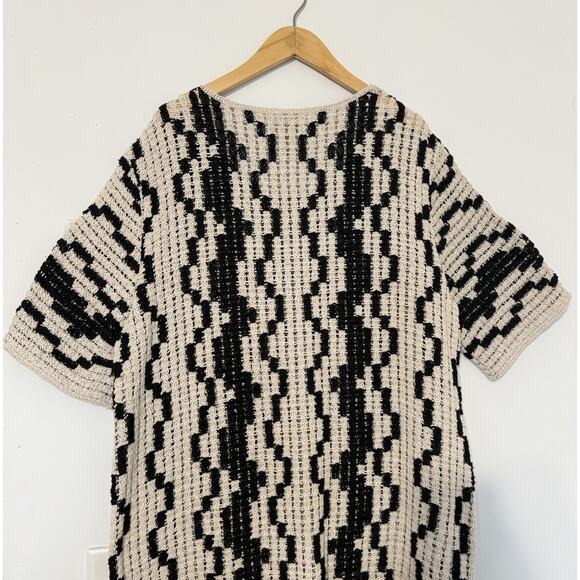 H&M Crochet Short Dress Women’s Size M Beige Boho Beach Cover-Up - Picture 5 of 10